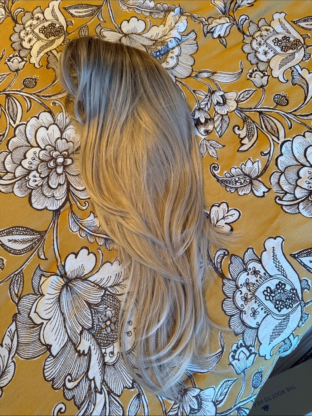Blonde Long Layered hombre rooted wig. Synthetic but very realistic lovely hair